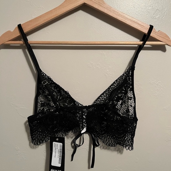 Nasty Gal Lace Up Detail Longline Bralette NWT - Picture 8 of 10